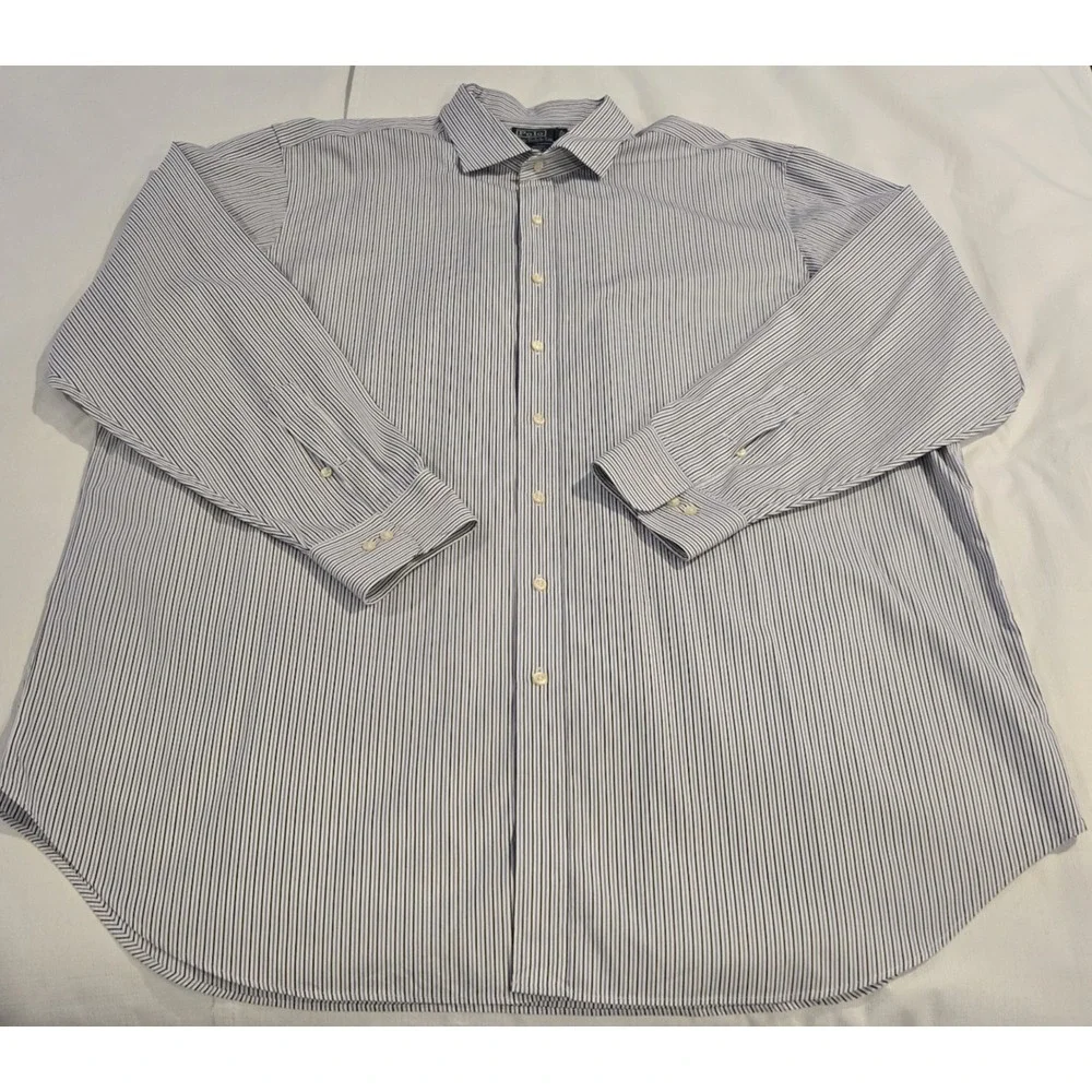Polo By Ralph Lauren Regent Classic‎ Fit Men's Striped  Size 19 36/37 Tall